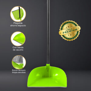 RECOGEDOR PLEGABLE PREMIUM VERDE CON MGO