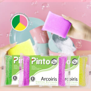 ESPONJILLA MULTIUSOS ARCOIRIS X 3 UN